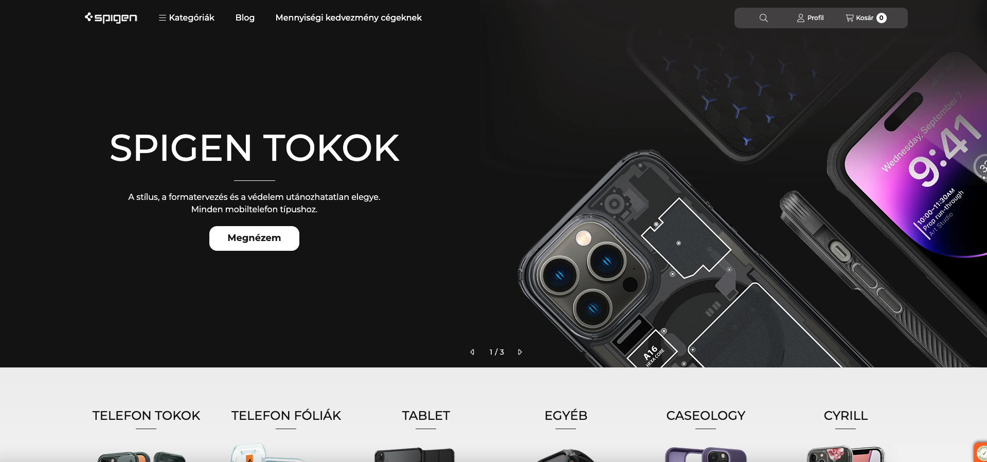 spigen.hu Unas webáruház fejlesztés